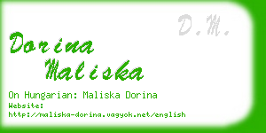 dorina maliska business card